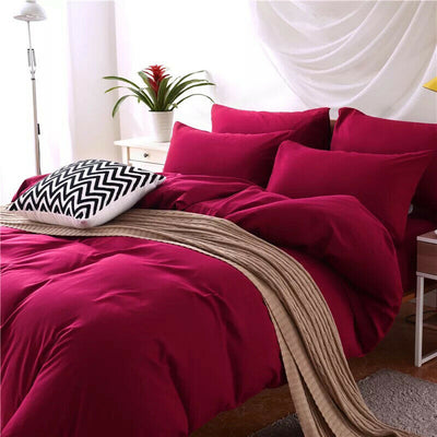 Solid Colour Bedding Set - Double Bed Only
