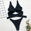 Ring strap plain swimsuit