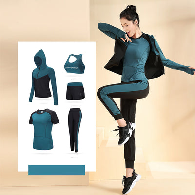 5 Pieces Gym Yoga Pilates Sports Outfit - Casa Loréna Store