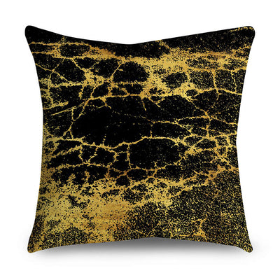 2 Piece Set Black Gold Cushion Covers