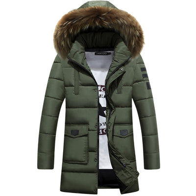 Men's Warm Overcoat Parka Hooded Jackets