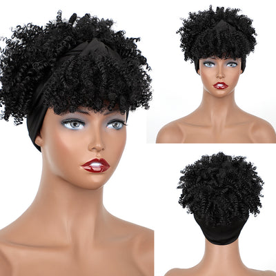 African Hair, Band, Turban Chemical Fiber Wig