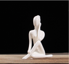 Abstract Art Ceramic Yoga Figurines 6 Pce Set