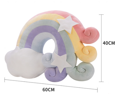 Star Moon Rainbow Plush Pillows