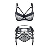 Polka Dot Mesh 3 Pce Lingerie Set