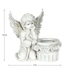 Angel Resin Cylinder Sculpture Flower Pot