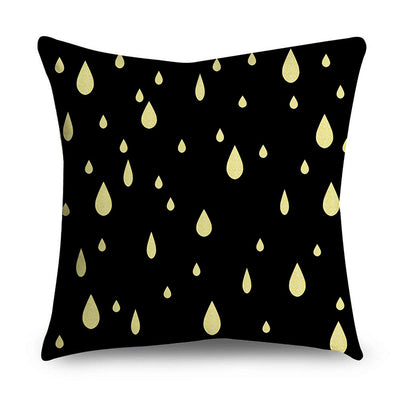 2 Piece Set Black Gold Cushion Covers