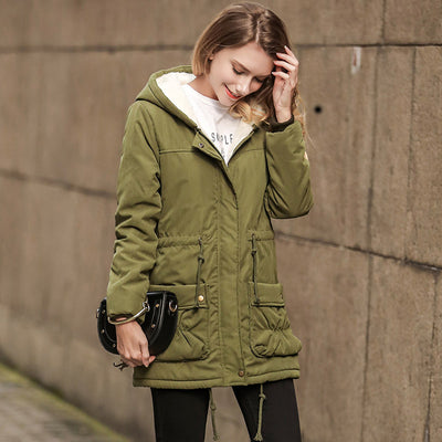 Ladies Hooded Cotton Jacket