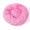 Plush round sleeping cat mat