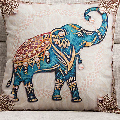 Elephant Pillow Cushion Cover