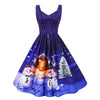 Christmas sleeveless sling print dress