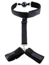 Hand Buckles + Mouth Plug Collar Bondage Toy