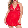 V Neck Lace Babydoll Sleepwear