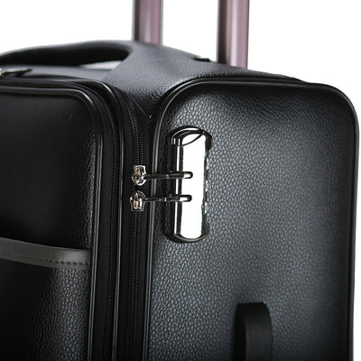 PU Leather Large Travel Suitcase