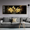 Black Gold Rose Abstract Wall Art Canvas