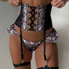 Cross Strap 3 Piece Lingerie