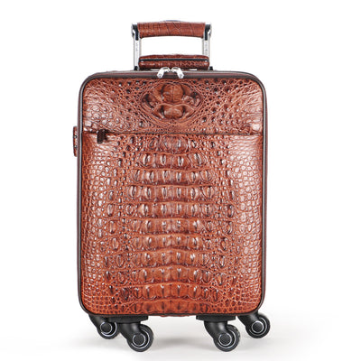 Real leather Crocodile Pattern Suitcase