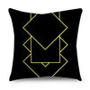 2 Piece Set Black Gold Cushion Covers