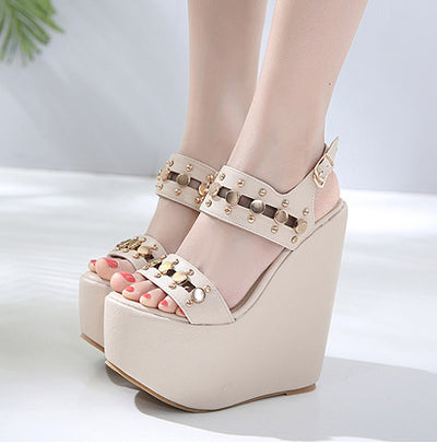 High-Heeled Platform Sandals