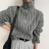 Long Sleeve Turtleneck Pullover Knitted Sweater