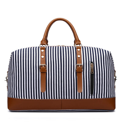 Striped Portable Travel Bag