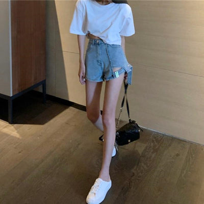 High Waist Denim Shorts