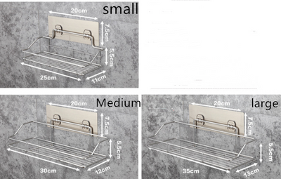 Bathroom Suction Stainless Steel Shelf