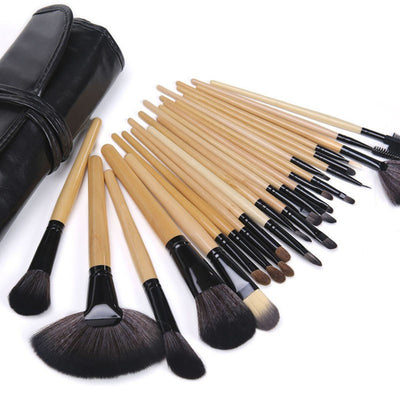 24 Logs Black Makeup Brush Set