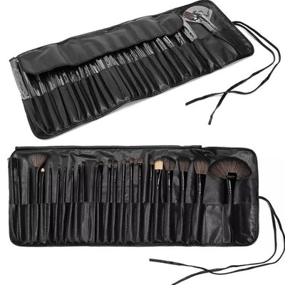 24 Logs Black Makeup Brush Set