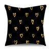 2 Piece Set Black Gold Cushion Covers