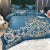 High End Embroidery Silk Bedding 4 Pce Set