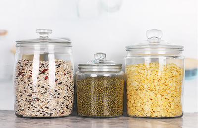 Round Sealed Storage Jars