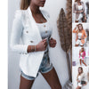 Long-sleeved Double Breasted Blazer Women's