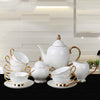 Gold-Rimmed Coffee Cups & Tea Pot Set - Casa Loréna Store