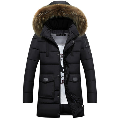 Men's Warm Overcoat Parka Hooded Jackets