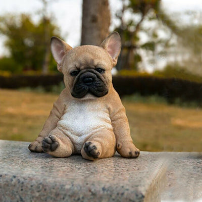 Sleepy Bulldog Puppy Statue