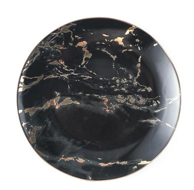 Luxury Golden Rim Marbled Plate