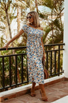 Off Shoulder Print Dress