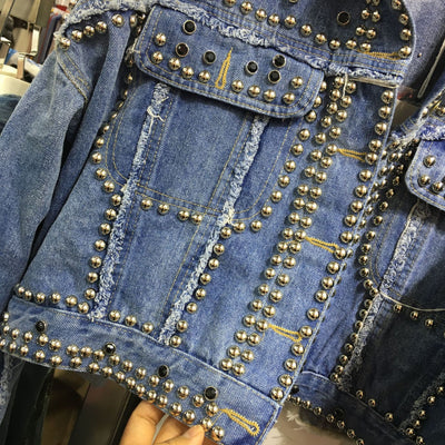 Studded and Diamond Short Jacket