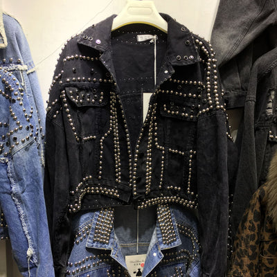 Studded and Diamond Short Jacket