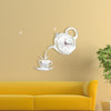 Coffee Teapot Cup Wall Clock