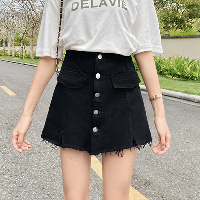 A-line Denim Shorts