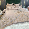 High End Embroidery Silk Bedding 4 Pce Set