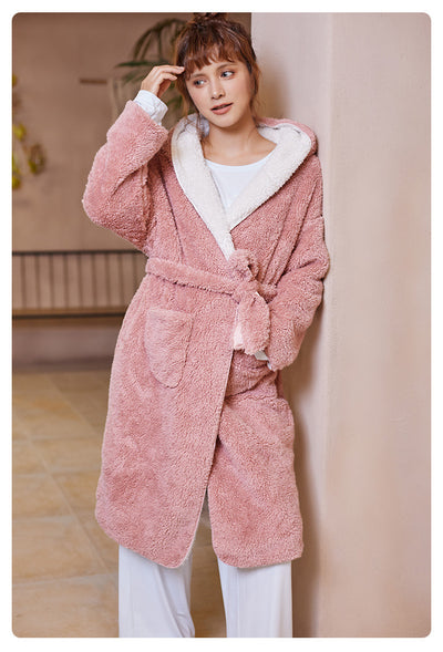 Double-sided Plush Padded Robe