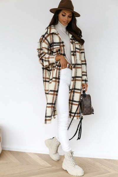 Lapel Casual Long Woolen Coat