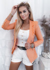 Long-sleeved Double Breasted Blazer Women's