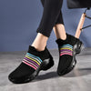 Women's Shoes Lace-up Air Cushion Flying Woven Sneakers