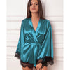 Silk Lace Lingerie Nightdress Robe