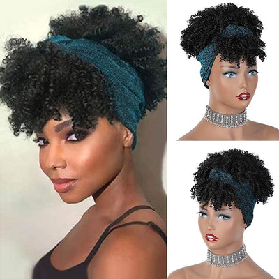 African Hair, Band, Turban Chemical Fiber Wig