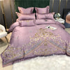 High End Embroidery Silk Bedding 4 Pce Set